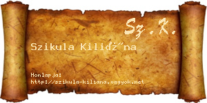 Szikula Kiliána névjegykártya
